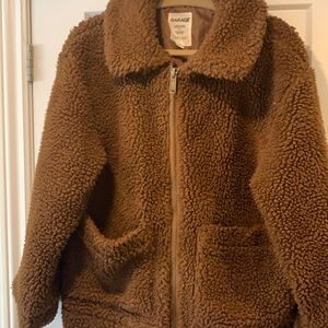 Garage Chocolate Brown Teddy Jacket